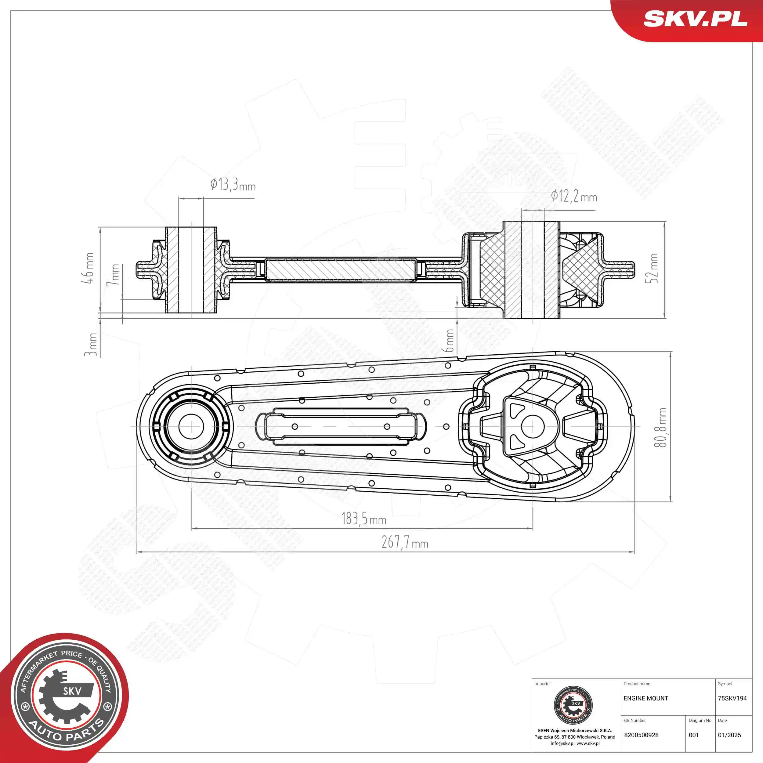 Mounting, engine